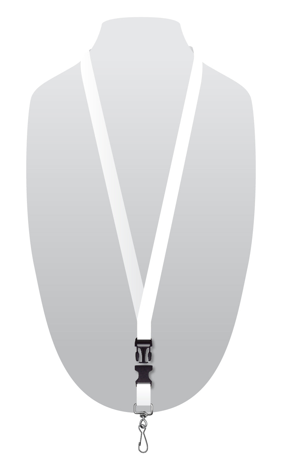 1/2" Silkscreened Tubular Lanyard w/ Detachable Buckle