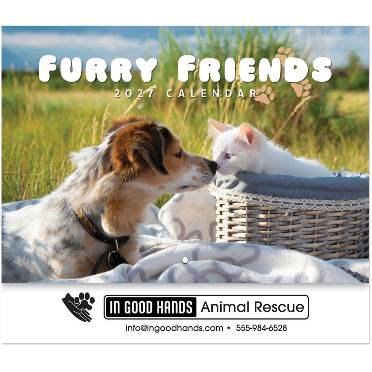 Furry Friends Wall Calendar Stapled