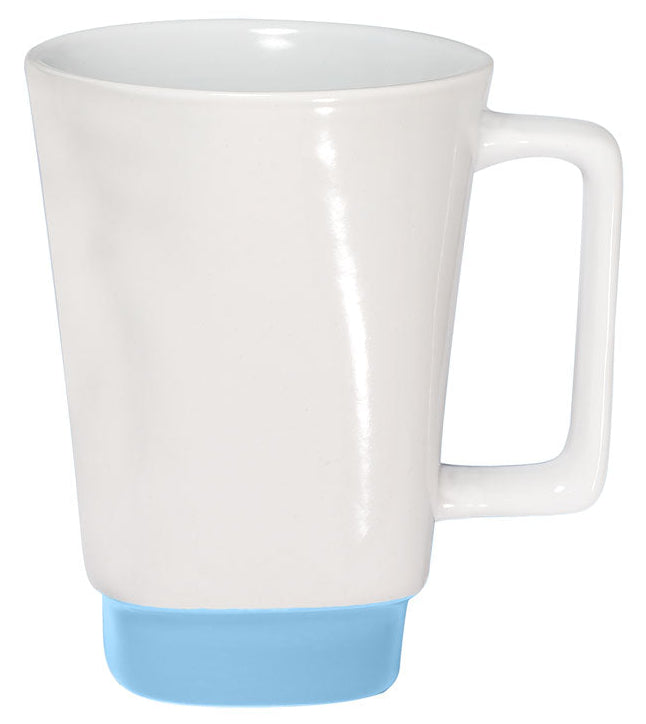 16 Oz. Stoneware Mug w/Square Color Base