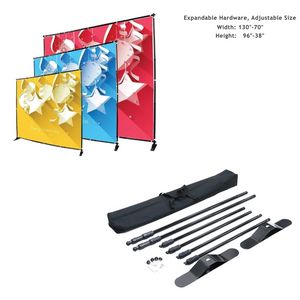 10' Exhibitor Expanding Display Kit, Media Wall, Backdrop, with Full Color Graphics, NO SETUP CHARGE