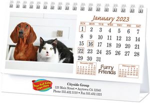 Full Colour Furry Friends Desk Calendar