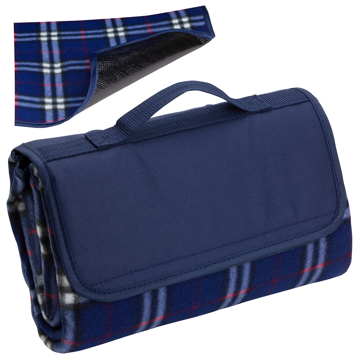 000621 Plaid Barrel Fleece Picnic Blanket