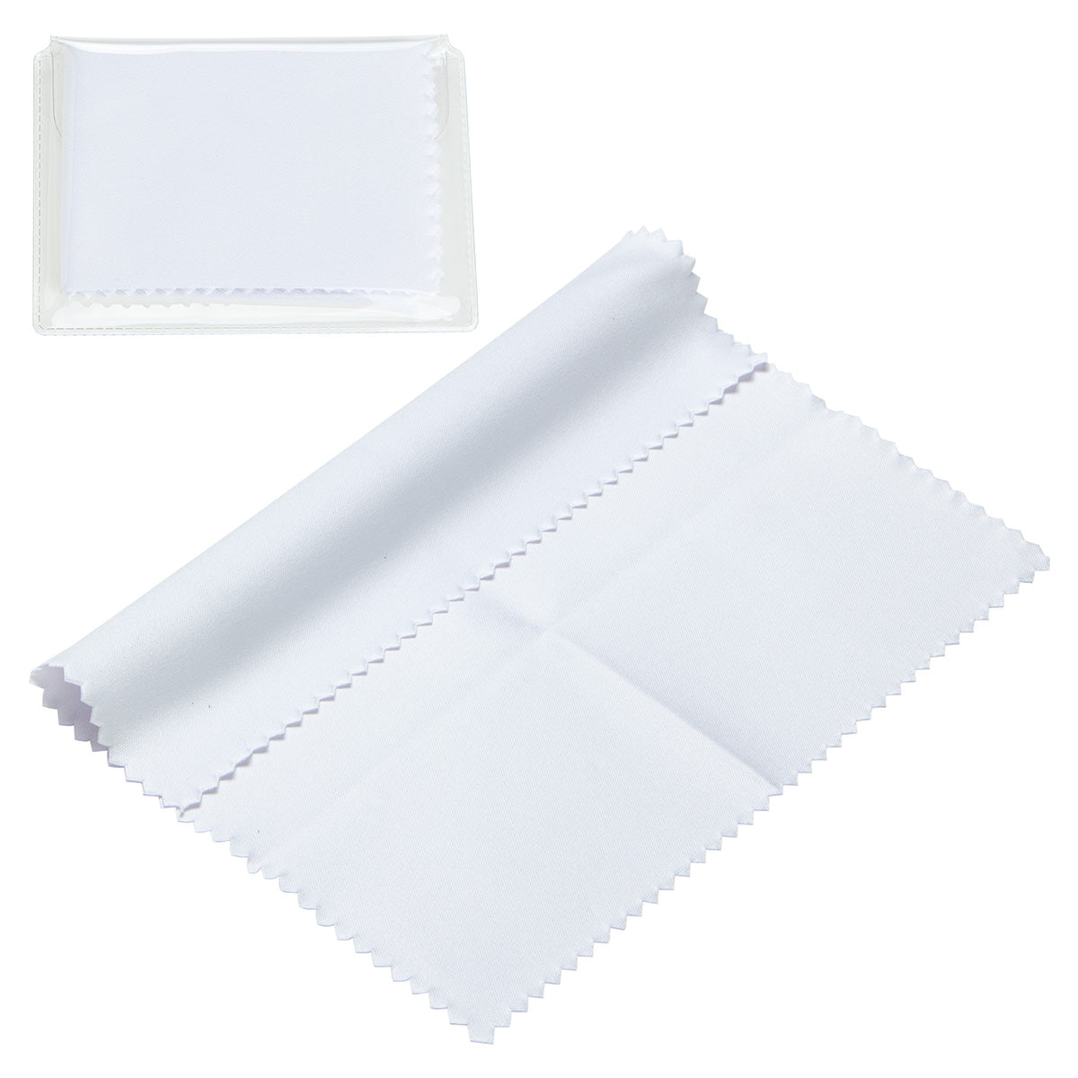 6" x 6" 220GSM Microfiber Cleaning Cloth in Clear PVC Case
