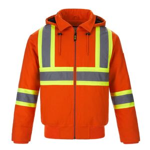International Adult Cotton Canvas Hi-Vis Bomber w/Detachable Hood
