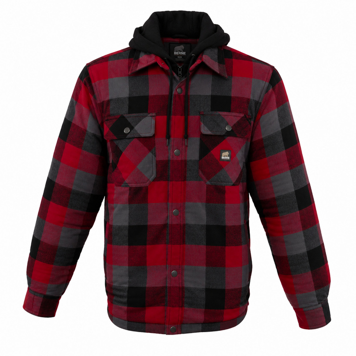Berne Heartland Flannel Hooded Shacket - Men's