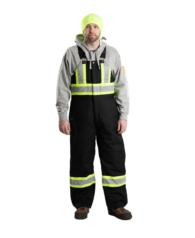 Berne Apparel Men's Safety Striped Arctic Insulated Bib Overall