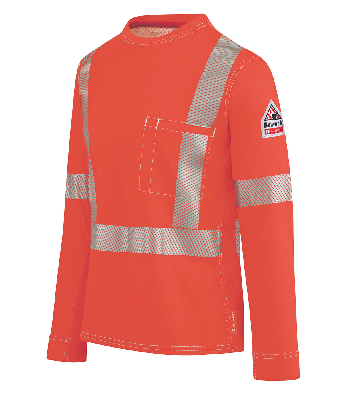 BULWARK® FR iQ SERIES® WOMEN’S COMFORT KNIT TEE WITH REFLECTIVE TRIM