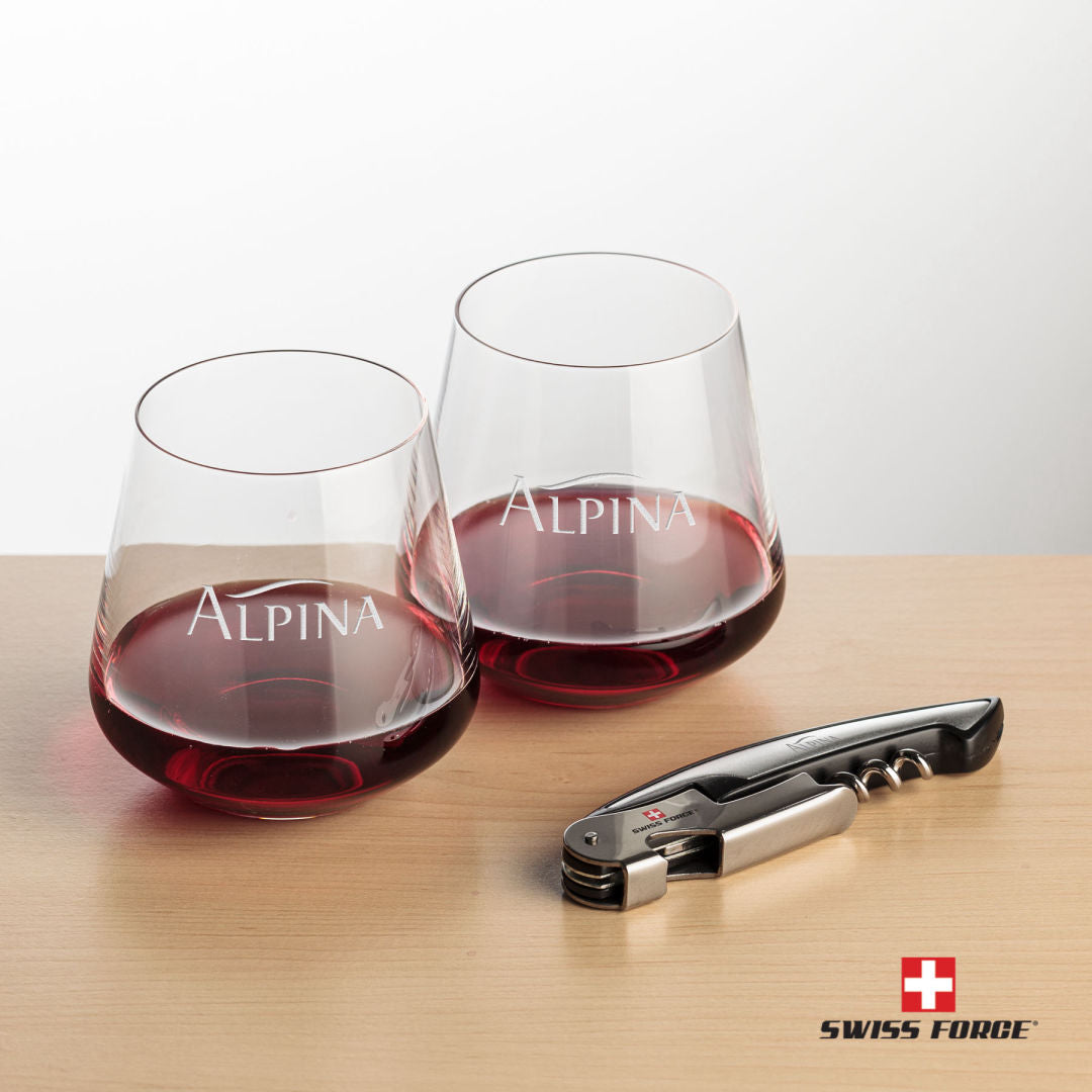 Swiss Force® Opener & 2 Cannes Stemless