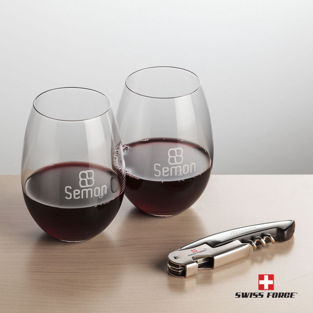Swiss Force® Opener & 2 Carlita Stemless