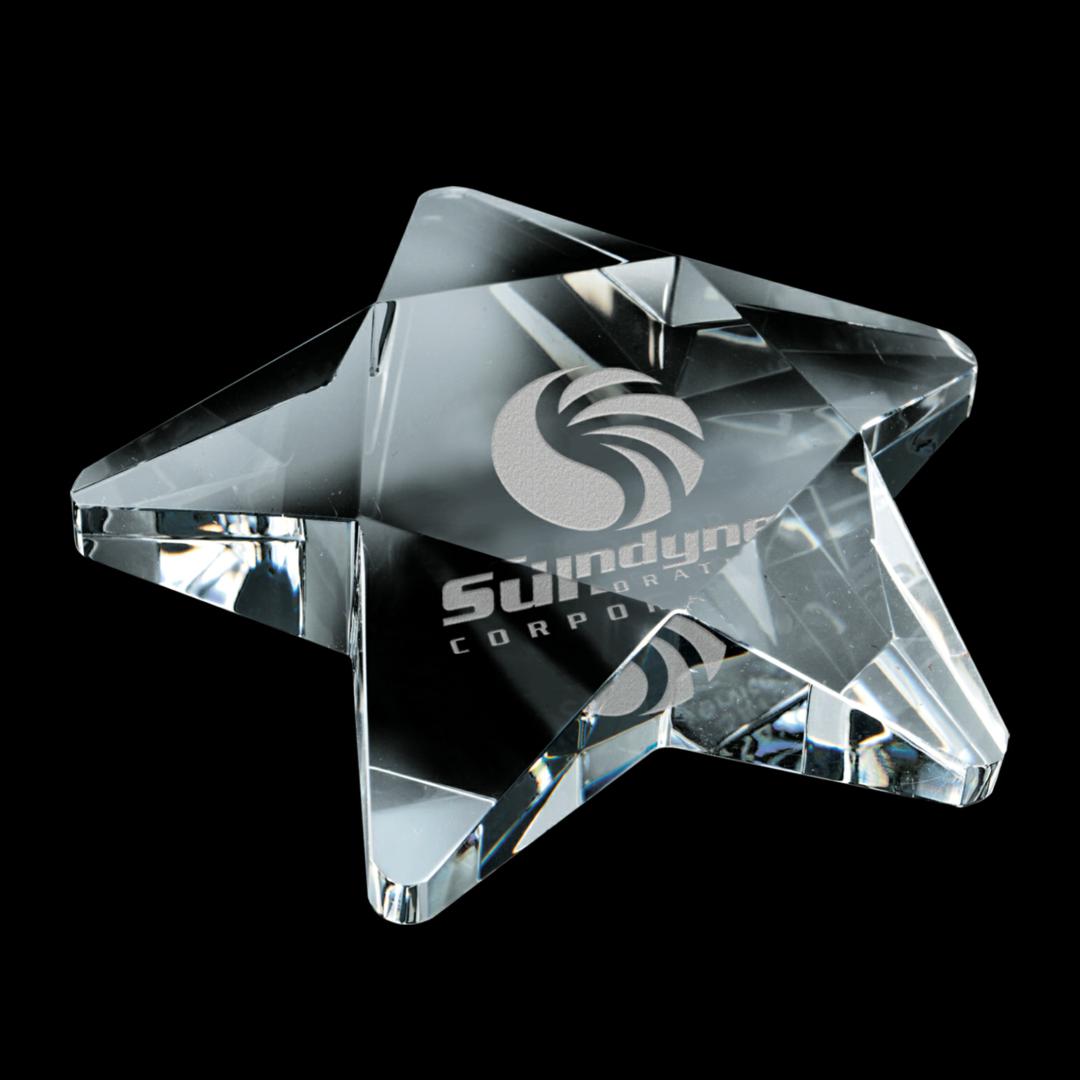 Pentagon Paperweight - Optical