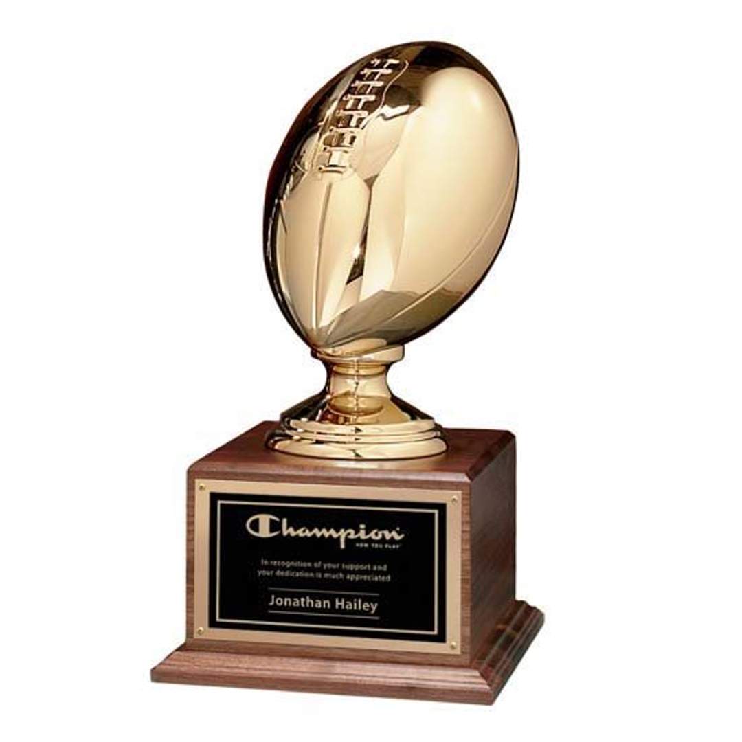 Football Award on Walnut