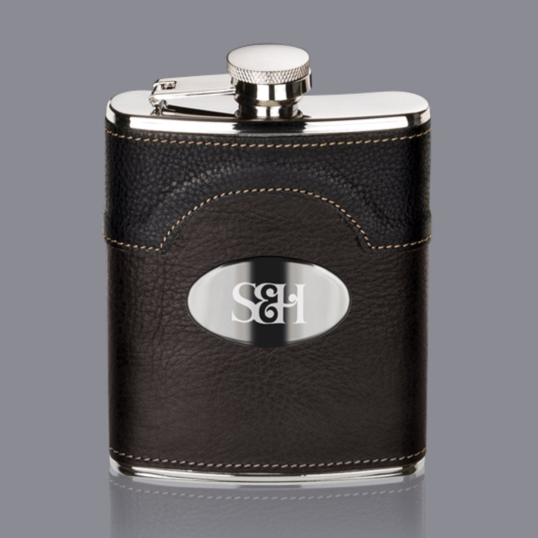 Regent Hip Flask - Stainless Plate