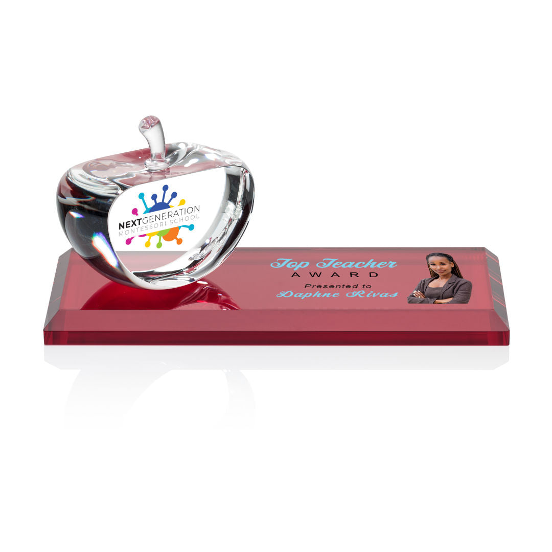 Argyle Apple VividPrint™ Award on Base