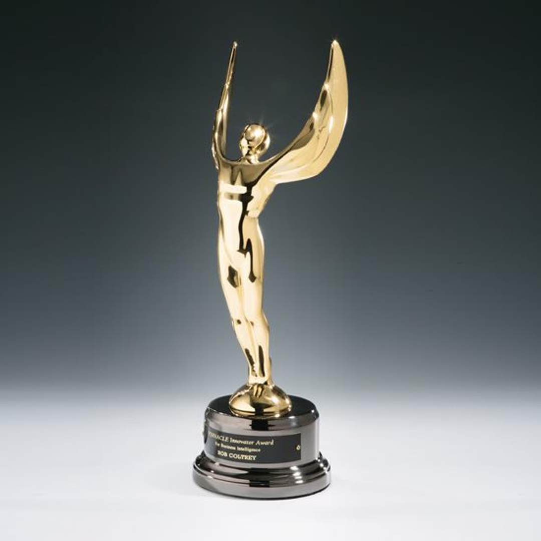 Winged Achievement Award on Black Nickel