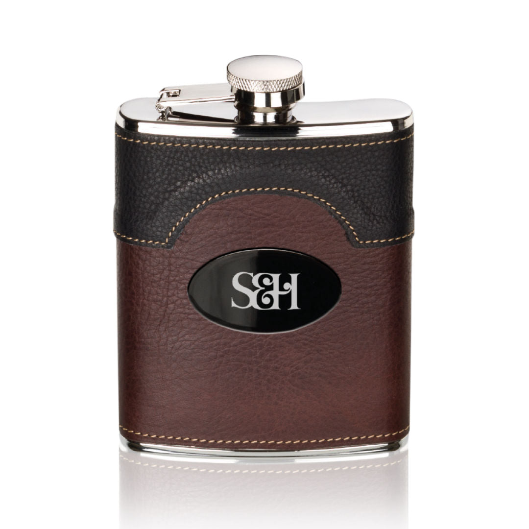 Regent Hip Flask - Black Nickel Plate