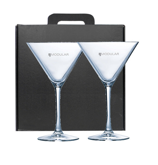 ~ Grand Martini 10.25oz Chef & Sommelier crystalline glass Set of 2 in Raven gift box