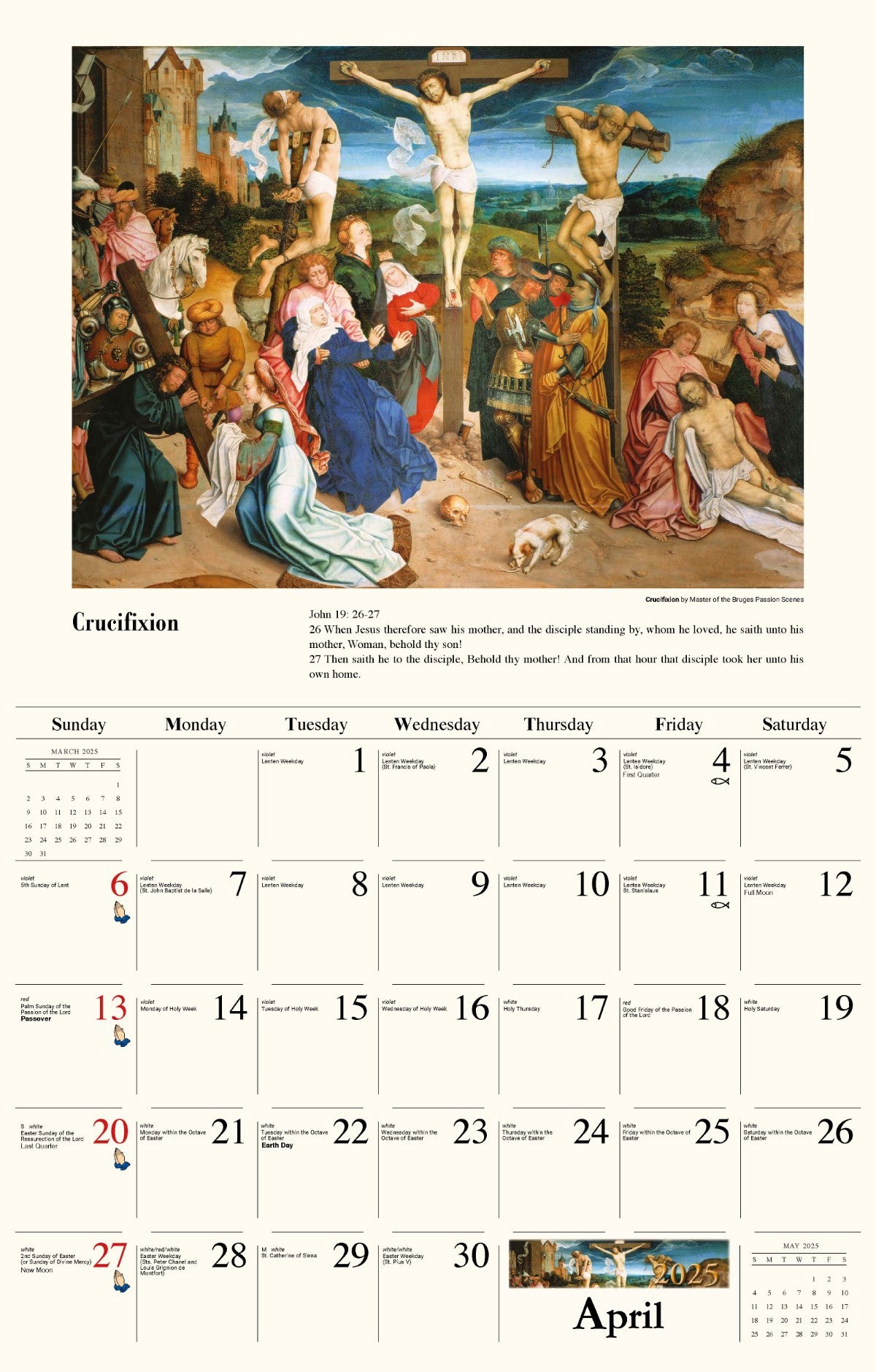 Galleria Wall Calendar 2025 Catholic Inspirations Eng.