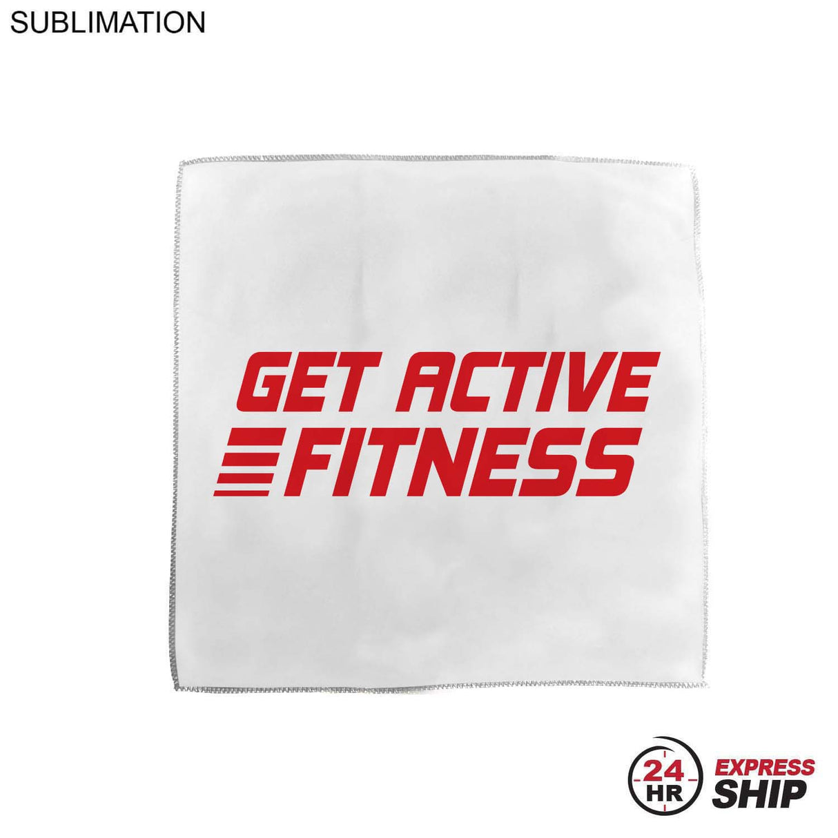 24 Hr Express Ship - Microfiber Moisture Wicking, Cooling, Sweat, Suede Towel, 15x15, Sublimated