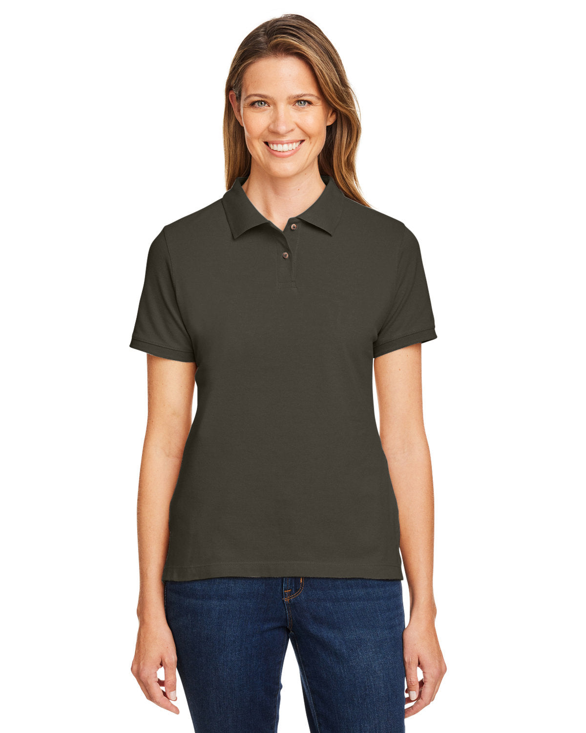 Harriton Ladies' 6 oz. Ringspun Cotton Piqué Short-Sleeve Polo