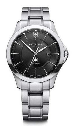 Alliance Black Dial Stainless Steel Bracelet Watch