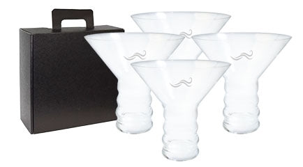 ~Martini, 10 3/8 RIEDEL crystal cocktail glass S/4 in a Raven black gift box