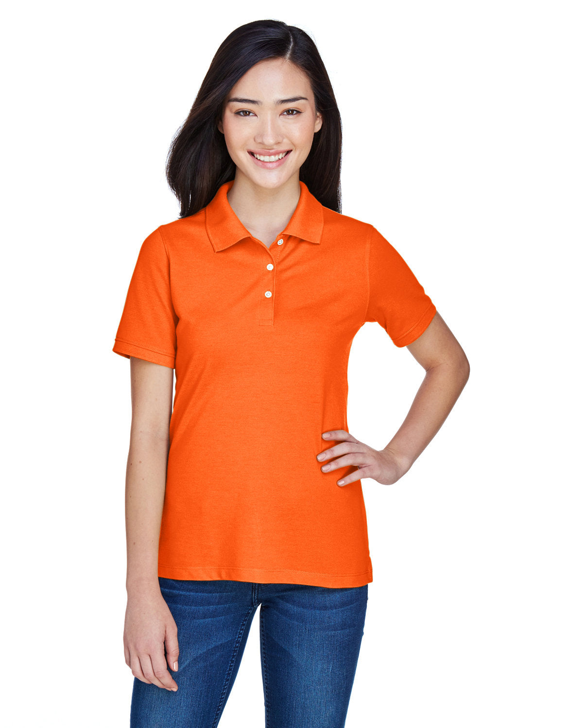Harriton Ladies' 5.6 oz. Easy Blend? Polo