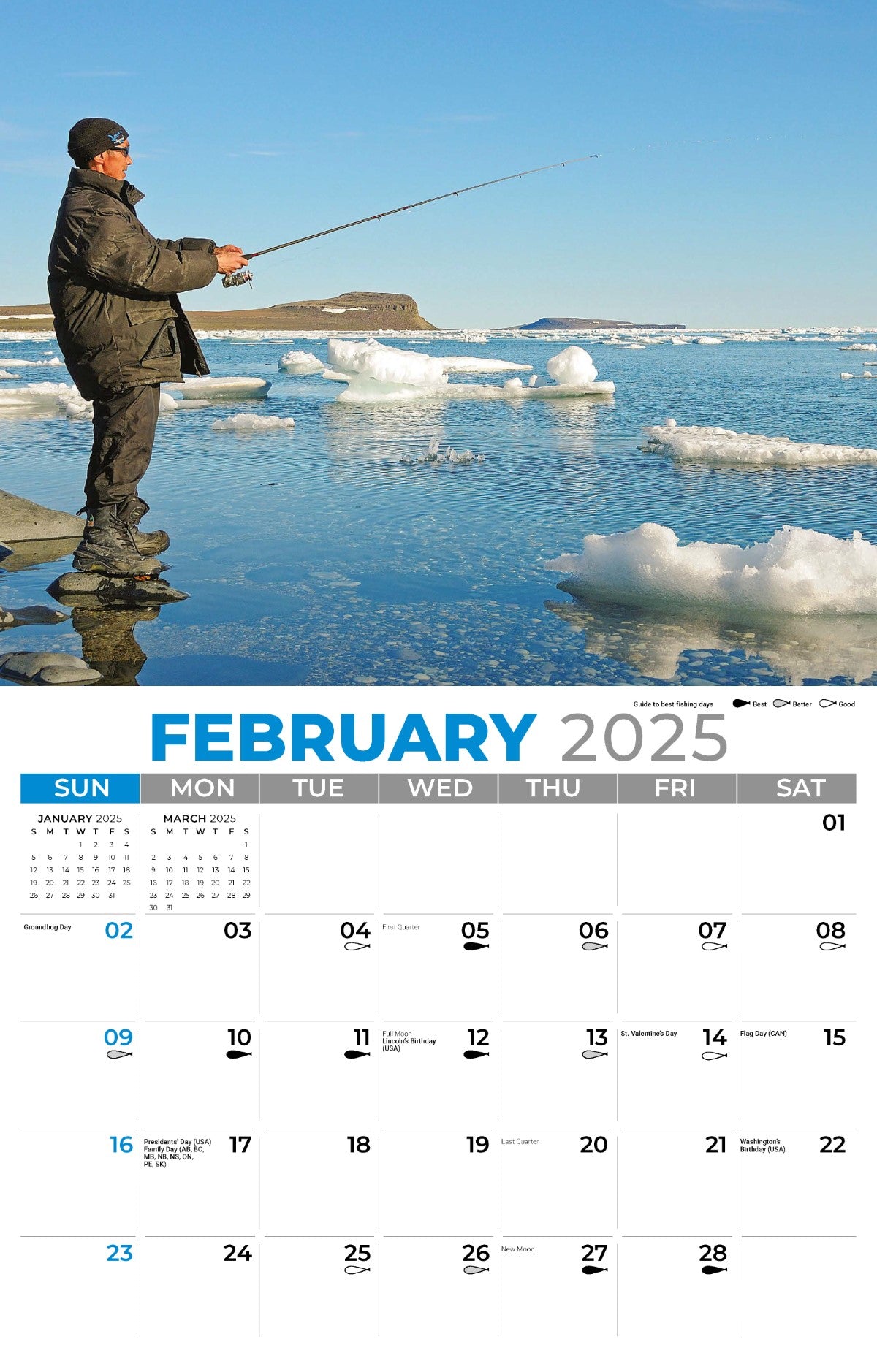 Galleria Wall Calendar 2025 Fishing and Hunting