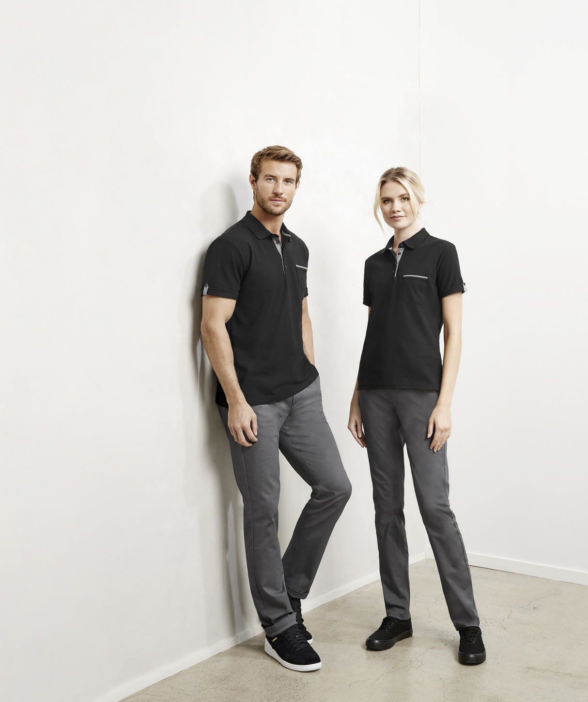 Edge Contrast Check Men's Polo Shirt