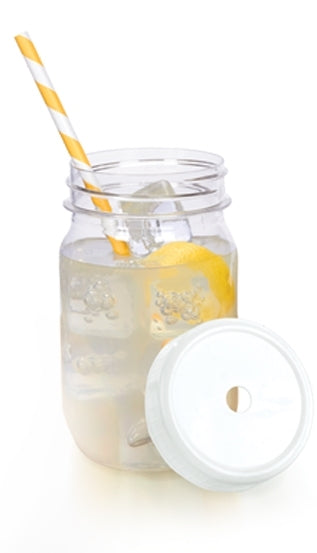 Orion 16oz clear plastic mason style tumbler
