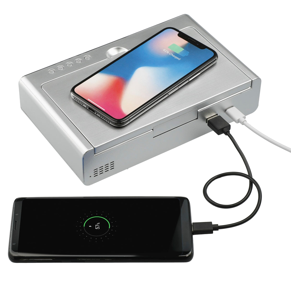 UV Sanitizer Desk Clock with Wireless Charging
