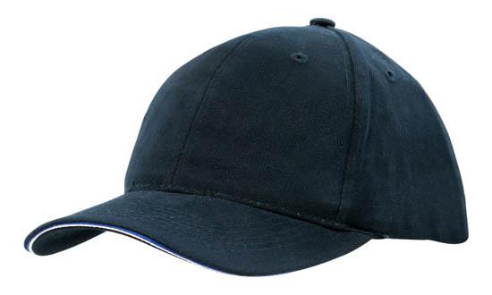 Heavy Brushed Cotton Cap w/Double Sandwich