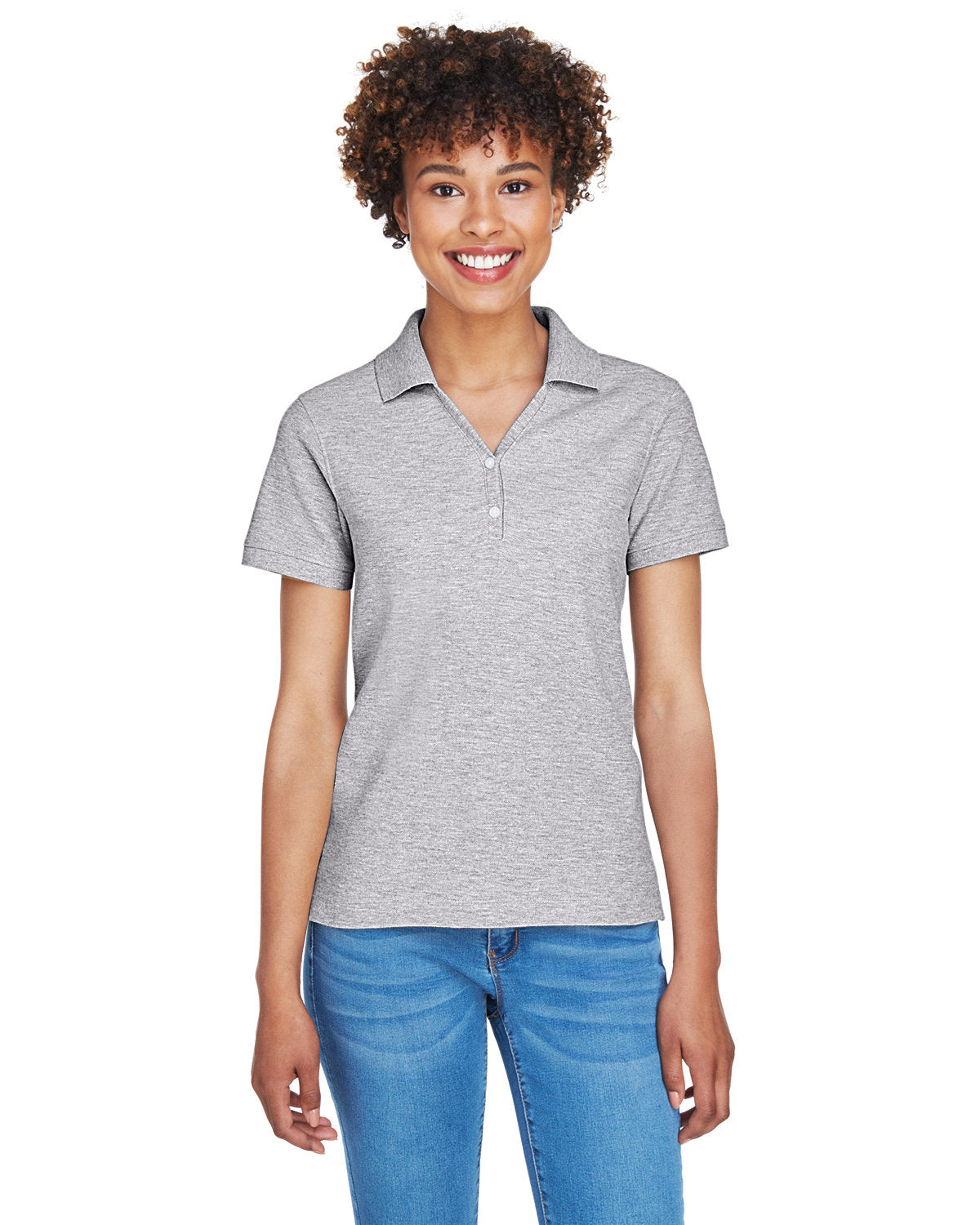 Devon and Jones Ladies' Pima Piqué Y-Collar Polo