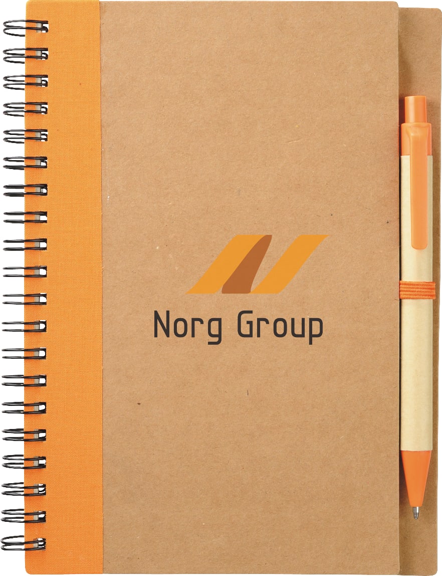 5" x 7" Eco Spiral Notebook with Pen