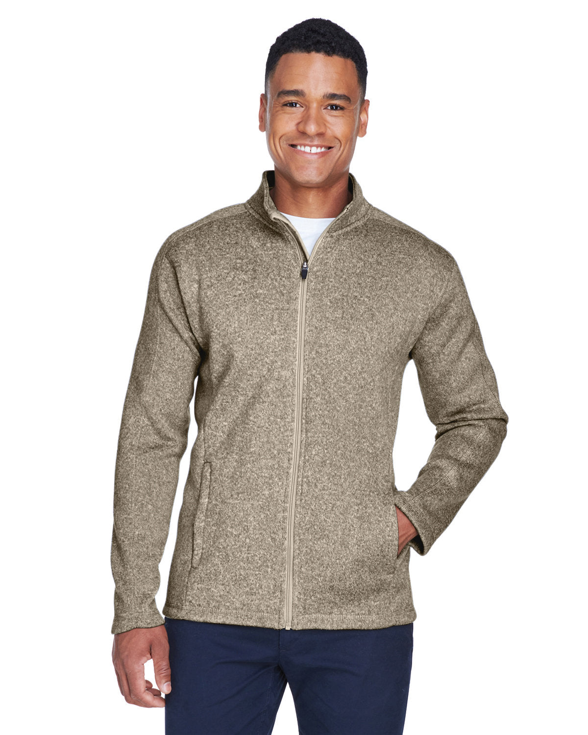 000166 Devon and Jones Men's Bristol Full-Zip Sweater Fleece Jacket