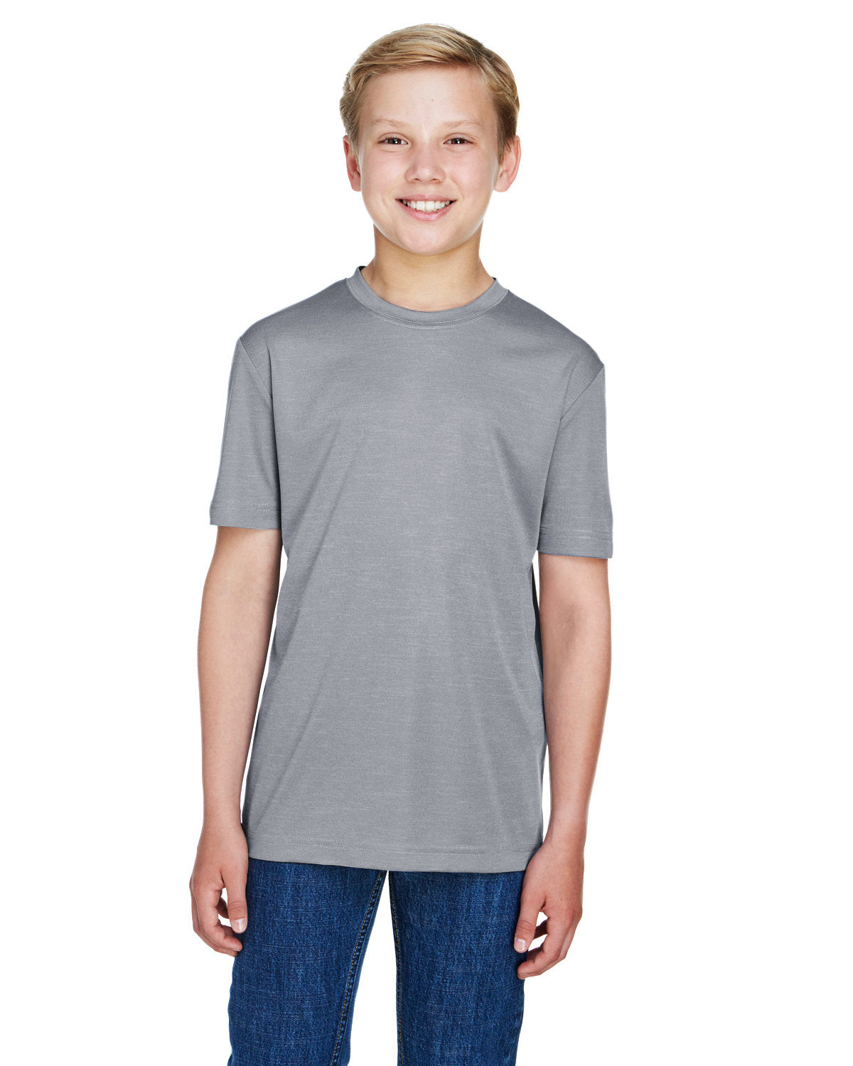 000247 Team 365 Youth Sonic Heather Performance T-Shirt