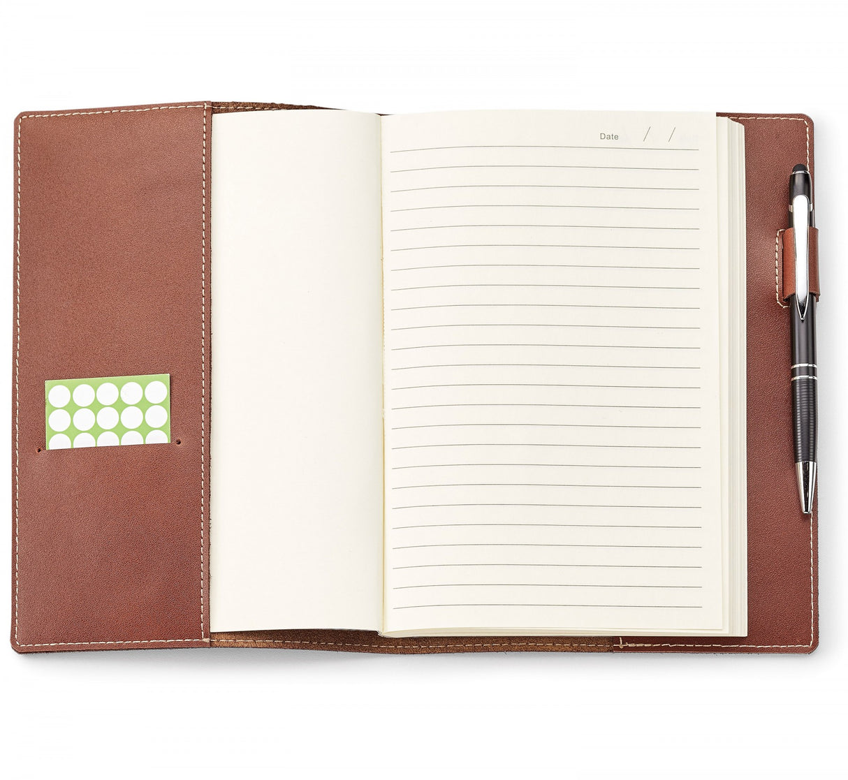 Genuine Leather Refillable Journal Combo