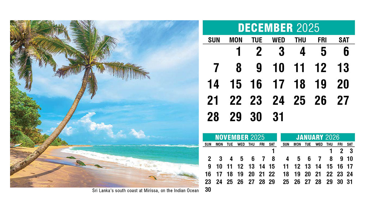 Galleria Sun, Sand & Surf Desk Tent Calendar