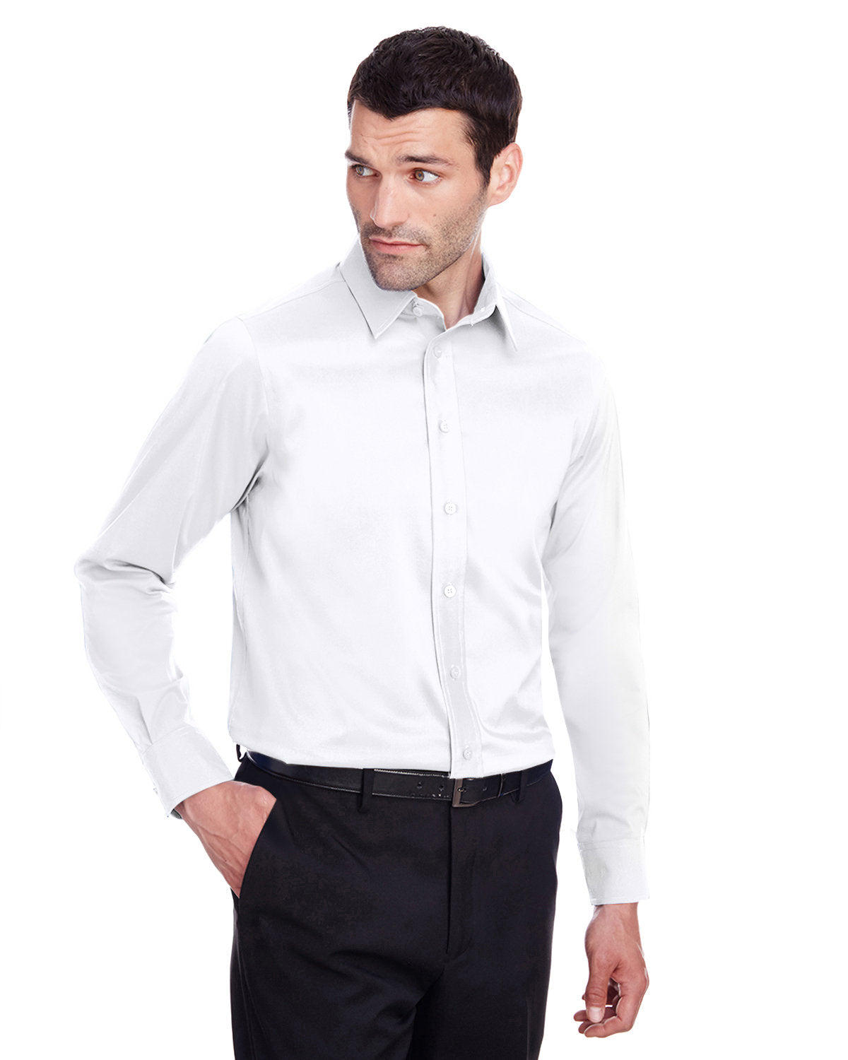DEVON AND JONES Men's Crown Collection® Stretch Broadcloth Slim Fit Woven Shirt