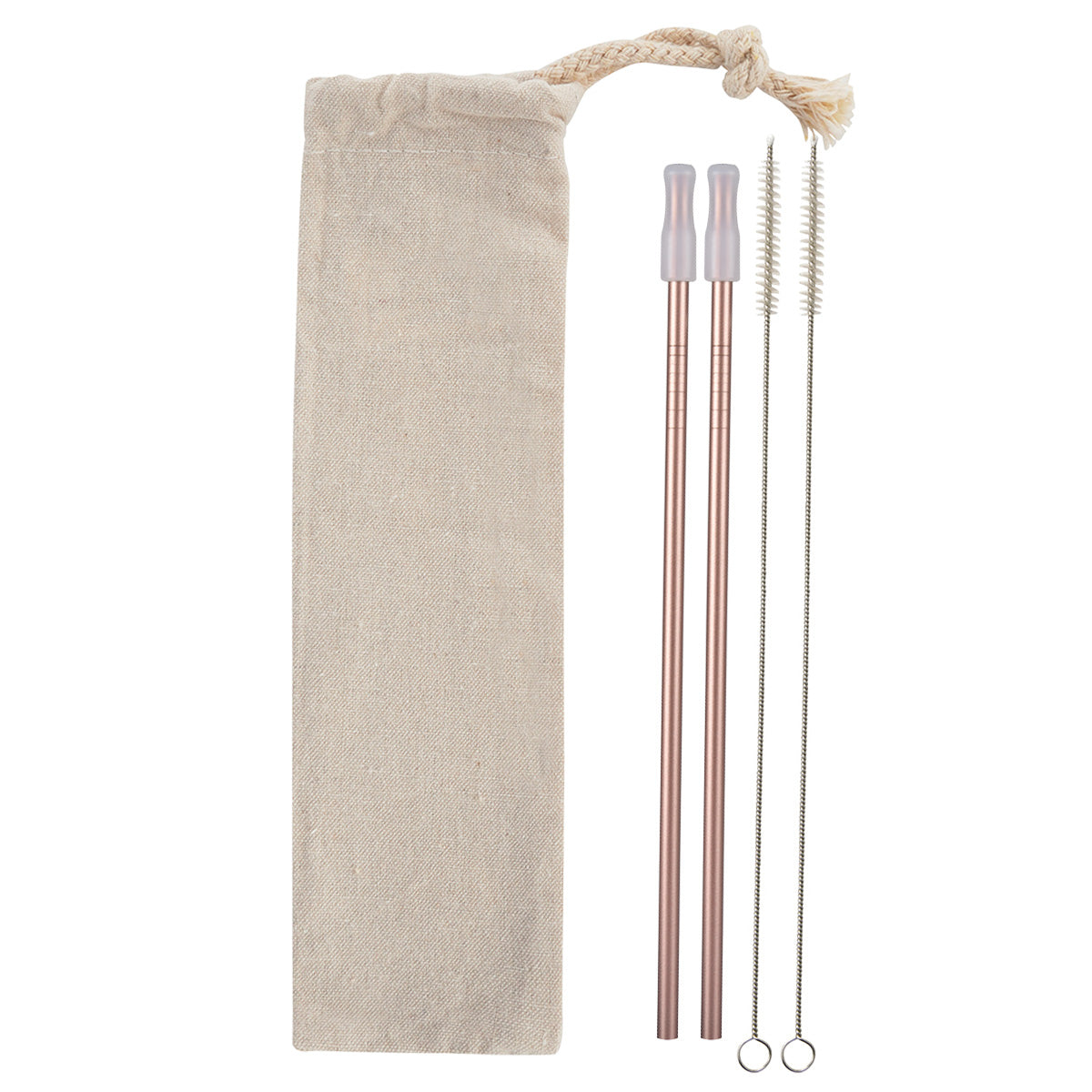 2- Pack Park Avenue Stainless Straw Kit With Cotton Pouch