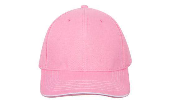 Brushed Heavy Cotton Cap w/Contrast Stitching & Open Lip Sandwich