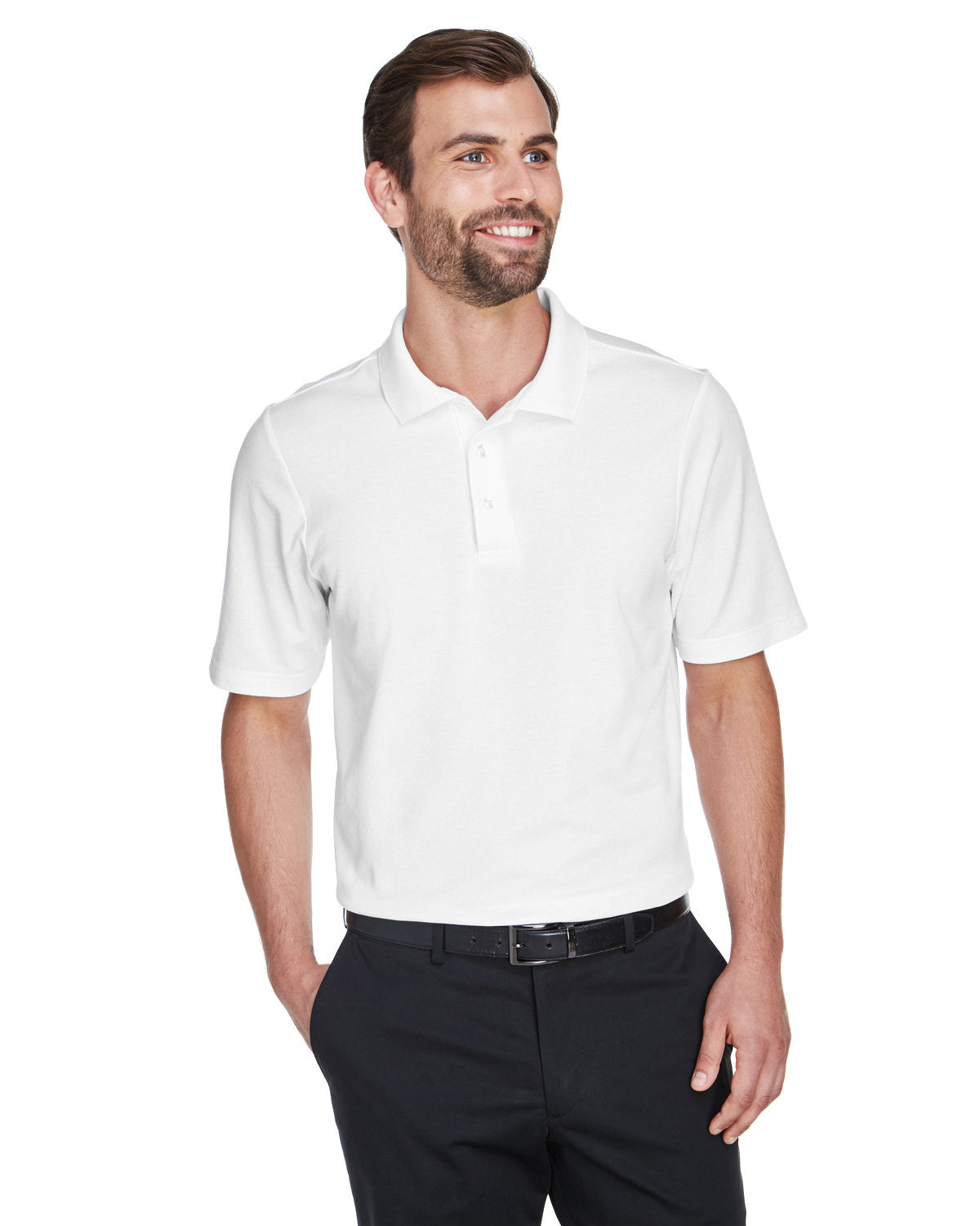 000159 Devon and Jones CrownLux Performance® Men's Plaited Polo