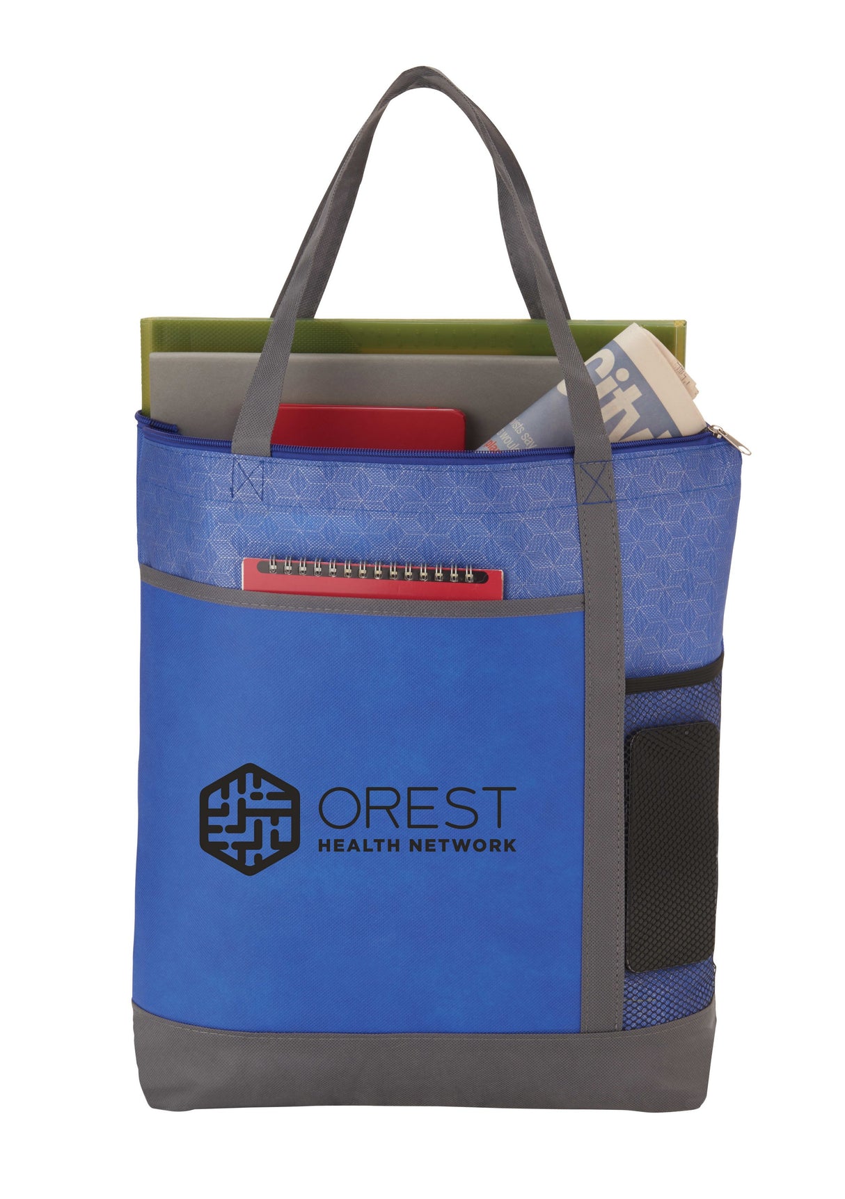Chrome Non-Woven Zipper Convention Tote