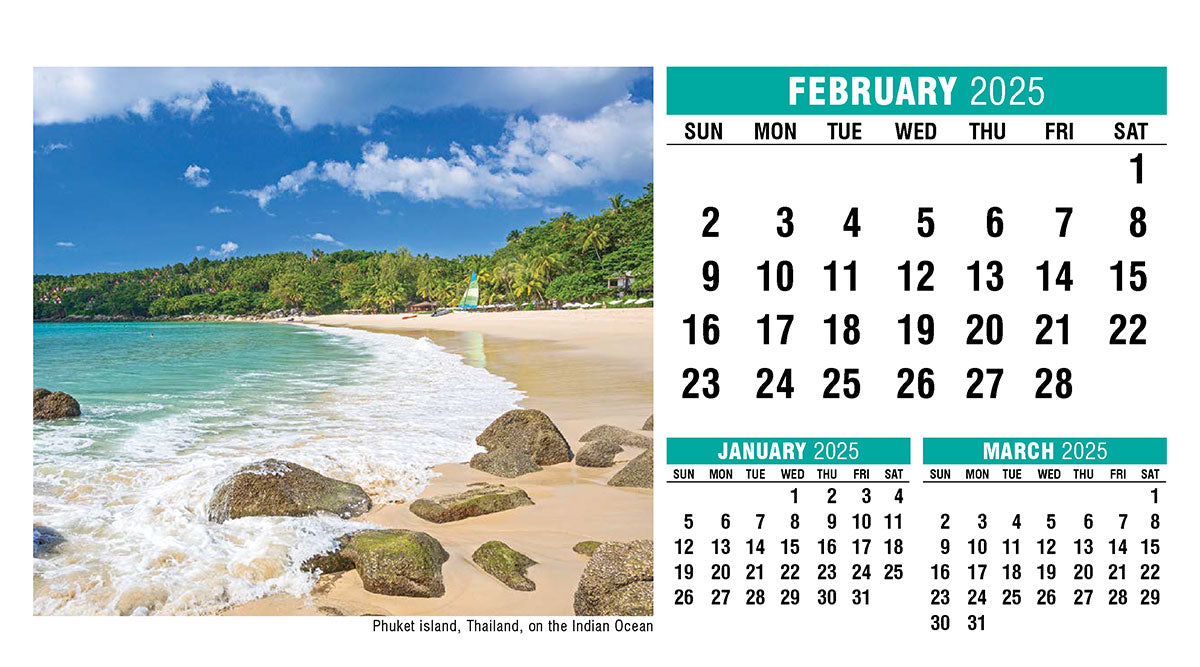 Galleria Sun, Sand & Surf Desk Tent Calendar