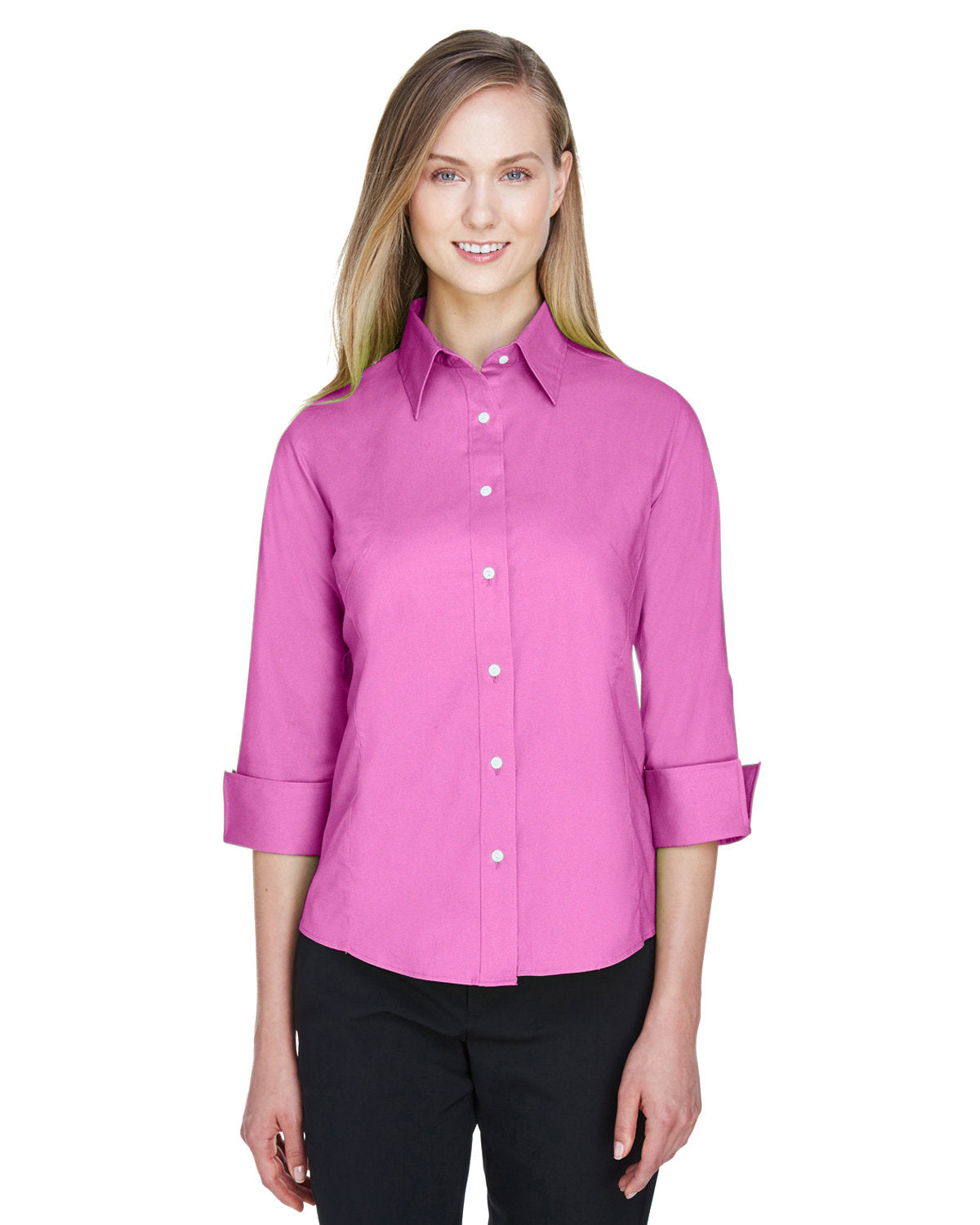 DEVON AND JONES Ladies' Perfect Fit? 3/4-Sleeve Stretch Poplin Blouse