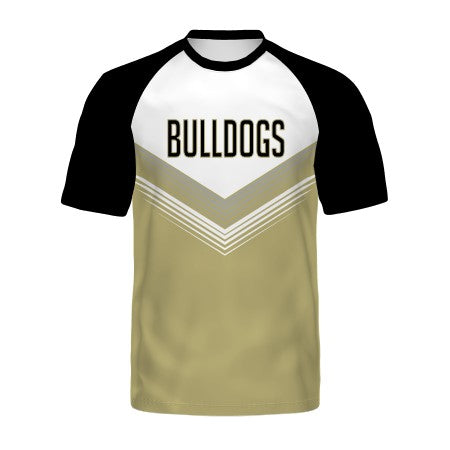 Holloway Adult Black Sleeve Freestyle Semi-Sublimated Raglan Tee