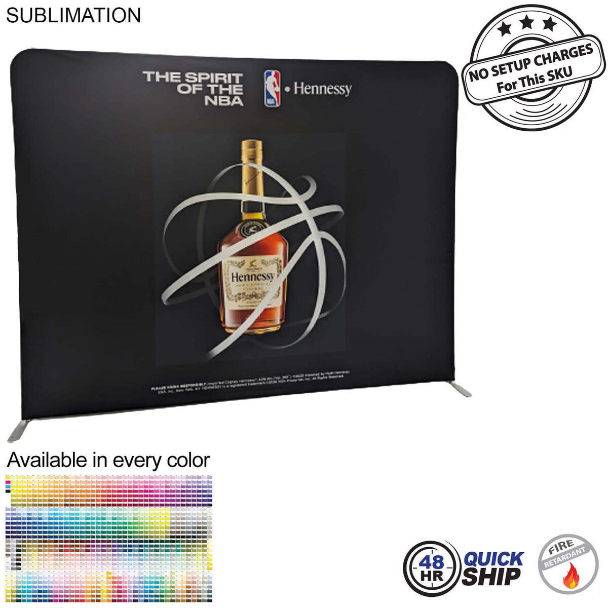 48Hr Quick Ship- 8'W x 8'H EuroFit Straight Wall Display Kit, with Full Color Graphics Double Sided