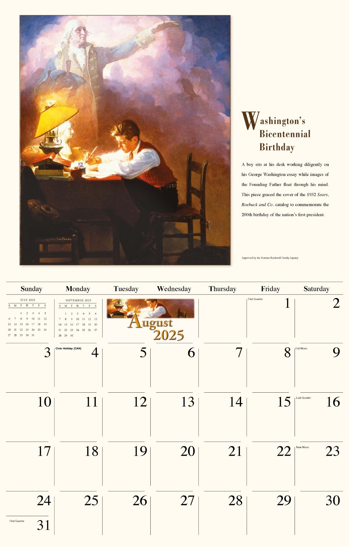Galleria Wall Calendar 2025 Norman Rockwell