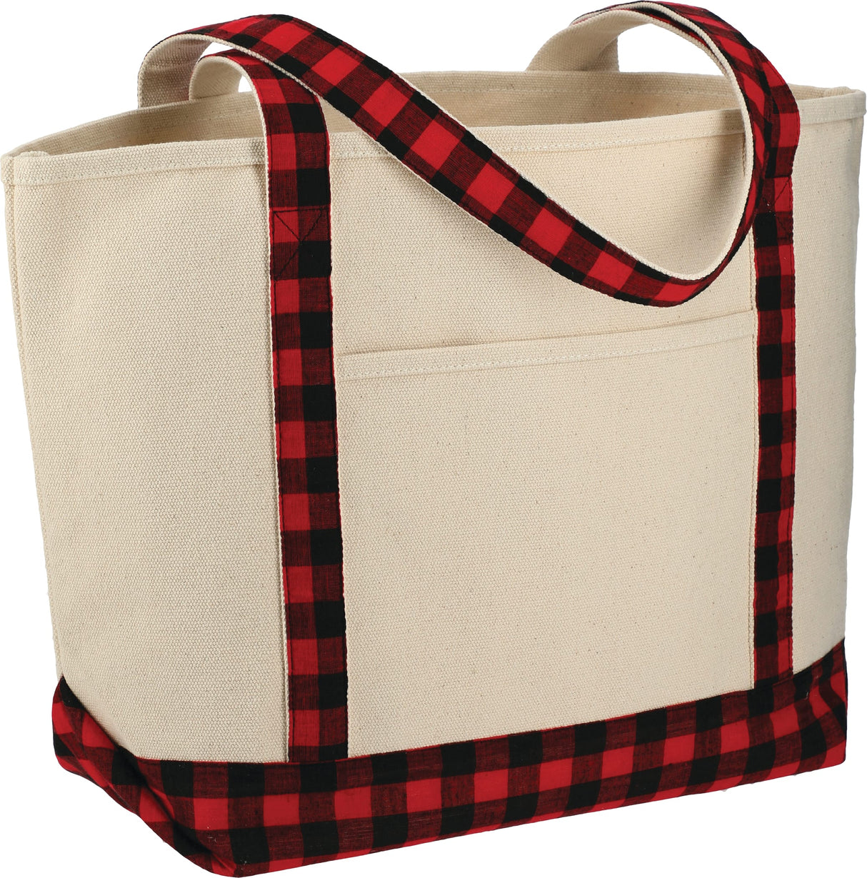 Buffalo Plaid 18oz Cotton Boat Tote