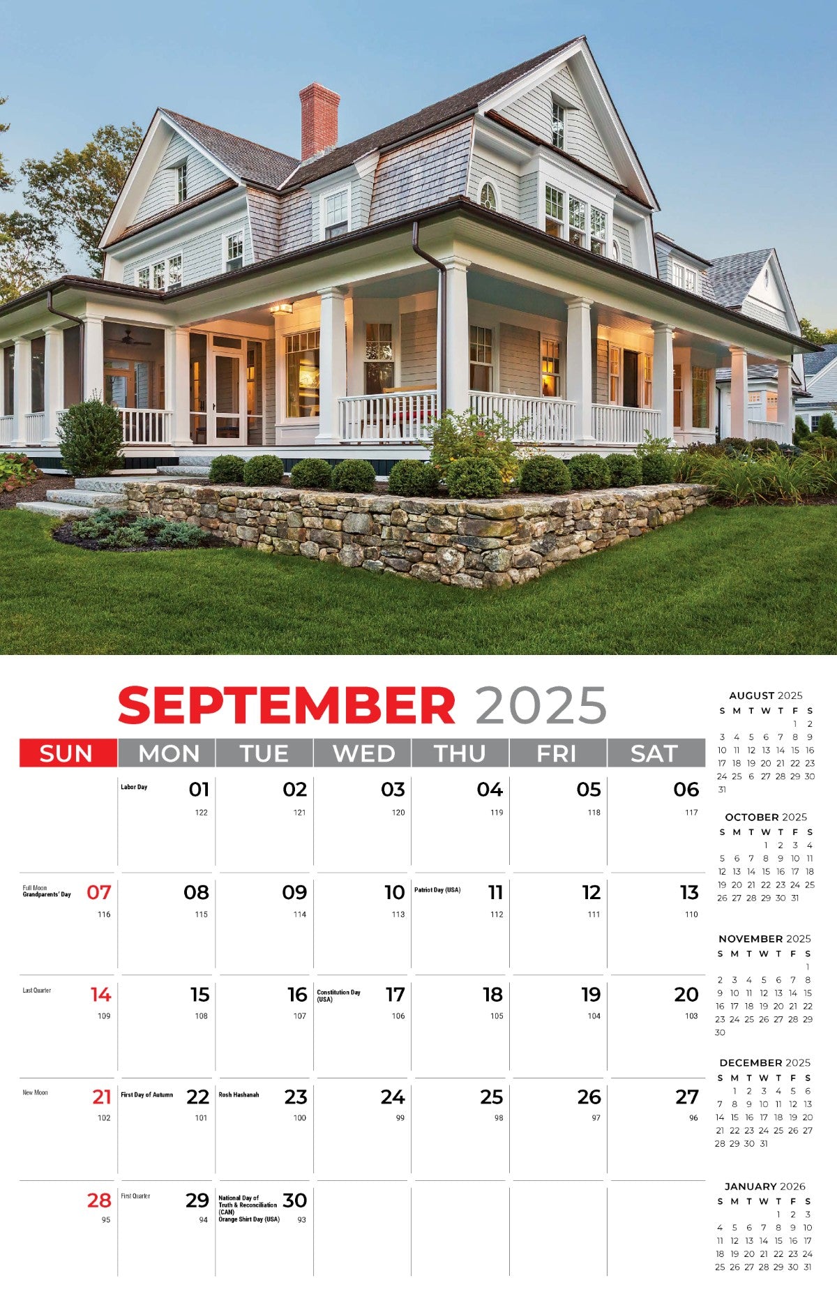 Galleria Wall Calendar 2025 Homes