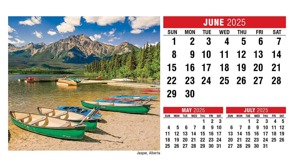 Scenes of Canada (English) Desk Tent Calendar